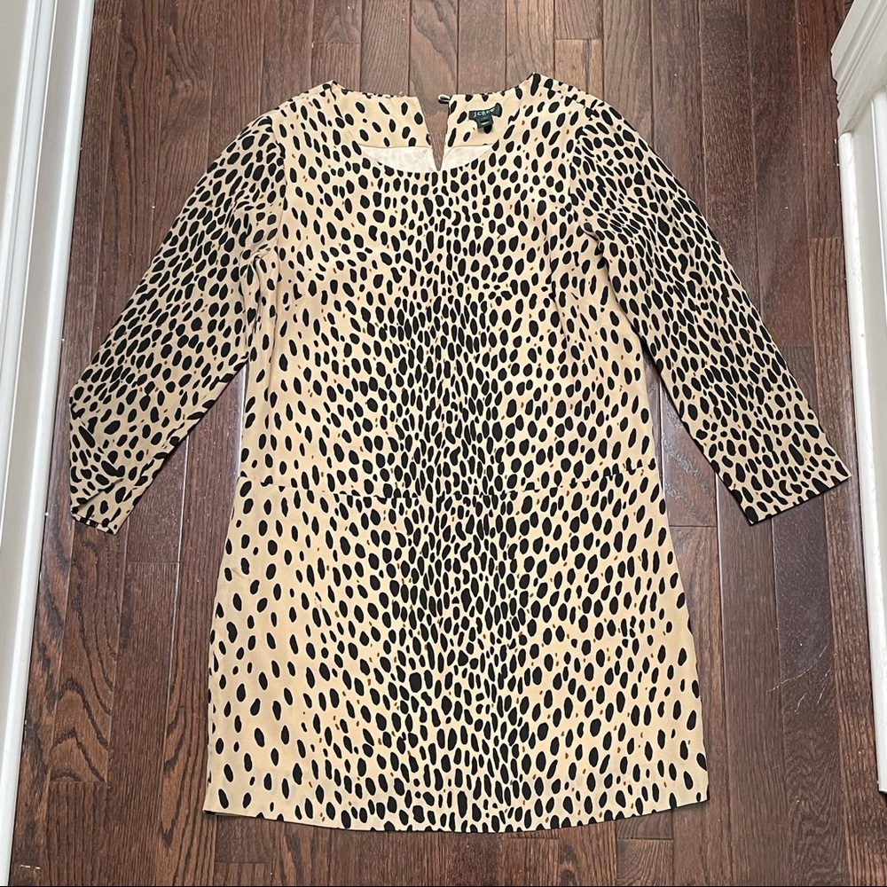 J Crew leopard shift dress